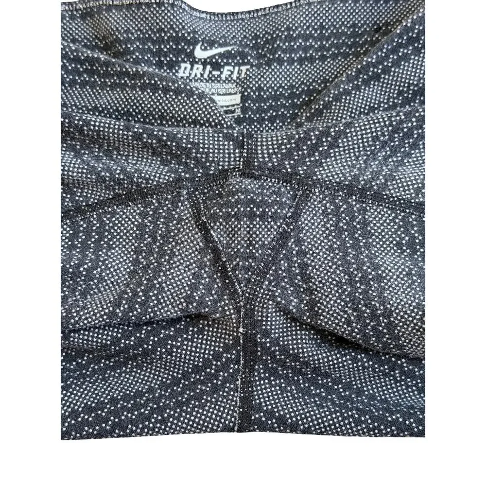 Nike Dri-FIT Legend High Rise Gray Black Space Dye Training Leggings Sz M